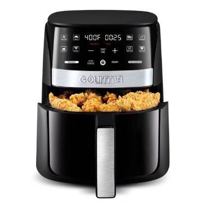 Picture of Gourmia Digital 3qt Air Fryer - Black/Stainless Steel Finish