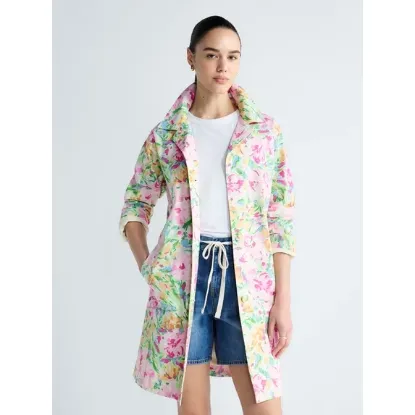 Picture of Free Assembly Women's Floral Car Coat with Long Sleeves - Painters Floral Print - XL(16-18)