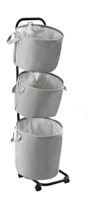 Picture of 3-Tier Laundry Hamper Sorter - Dark Gray