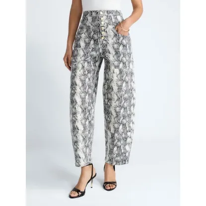 Picture of Women's Devil Wears Prada Scoop Collection High Waisted Jeans - Snakeskin Print - Size 16