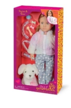 Picture of Our Generation Skylar & Bow Matching 18'' Doll & Pet Rainbow Puppy Set