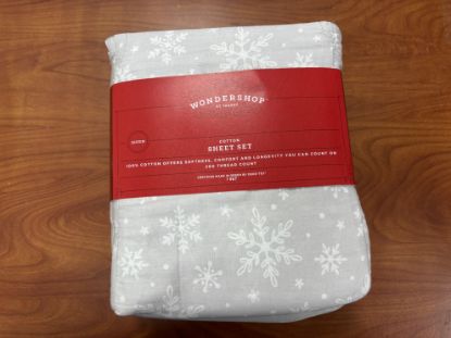 Picture of Wondershop™ Snowflake Cotton Sheet Set - Queen - Gray