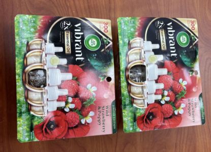 Picture of Air Wick Plug-In Scented Oil Air Freshener Warmer Refills - Wild Strawberry & Poppy - 10 Count
