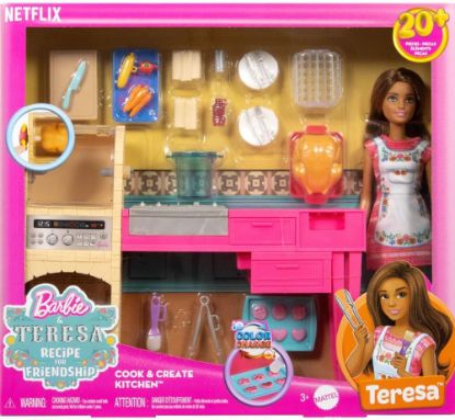 Picture of Barbie and Teresa Recipe for Friendship Teresa Doll & Kitchen Playset