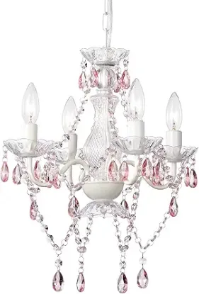 Picture of Pink and White Chandelier