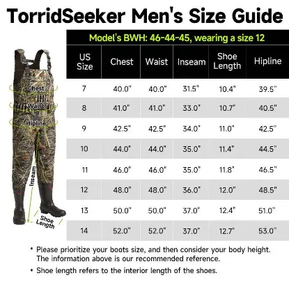Picture of Tidewe TorridSeeker Heated Waders for Men - Size 12