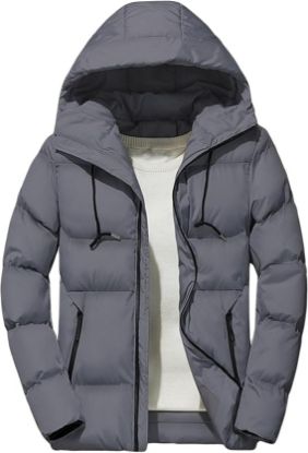 Picture of Men's Lightweight Puffer Jacket with Hood - Gray