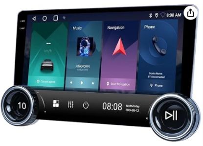 Picture of 2 Din Dual Knobs Car Stereo Radio with Wireless Apple CarPlay & Android Auto