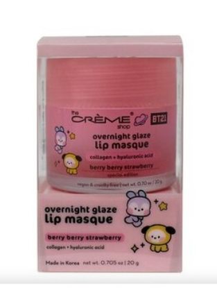 Picture of 2-The Creme Shop BT21 Minini Overnight Glaze Lip Mask - Berry Berry Strawberry