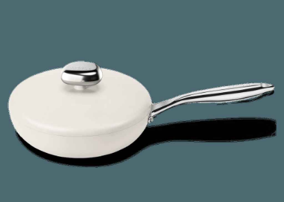 Picture of Velosan Pebble Series 10" Frying Pan with Lid - Oatmeal