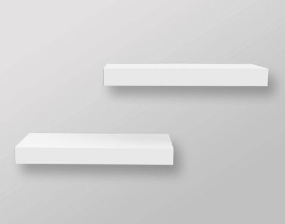 Picture of 16" Wood Ledge Wall Shelf 2pk White - Threshold™