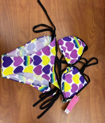 Picture of Women's Choice by Bluewave 2-pc Swimsuit - Medium - Multicolored Hearts