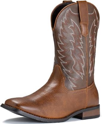Picture of IUV Cowboy Boots For Men - Brown - Size 8