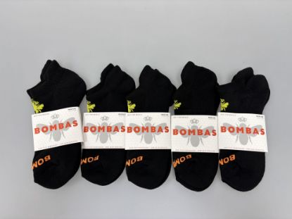 Picture of 5-Pairs Bombas Ankle Socks - Black - Medium