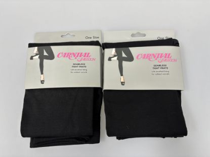 Picture of 2-Pairs of Women's Carnival Fashion Seamless Tight Pants - Black - One Size