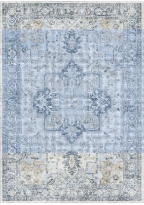 Picture of GENIMO 6' x 9' Area Rug for Living Room - Blue/Gold