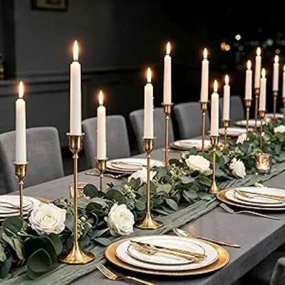 Picture of Nuptio Candlestick Candle Holders - 30 pc Set - Gold